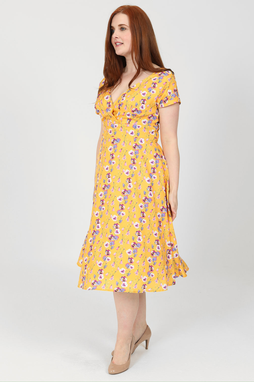 Iona Yellow Pansy Dress – Little Wings Factory